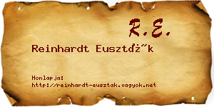 Reinhardt Euszták névjegykártya